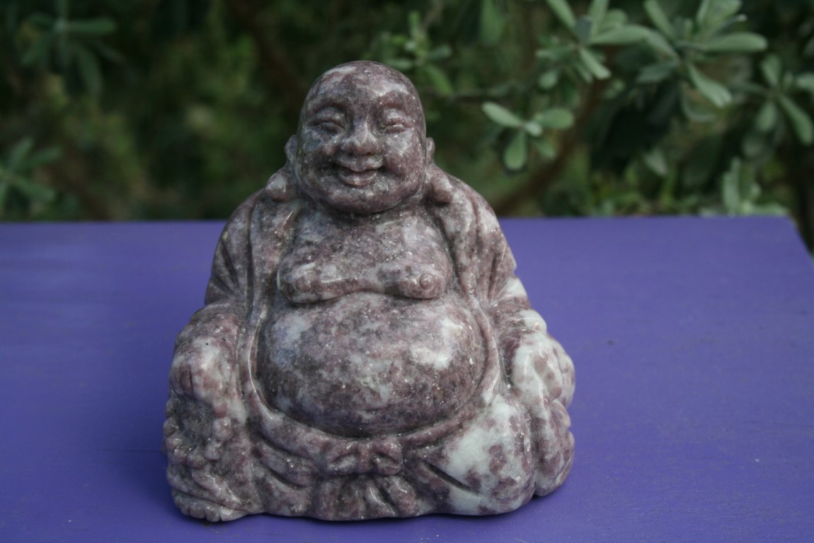 Lepidolite; Buddha Emotional healing and balance, purification, serenity, relaxation, stress relief 4563